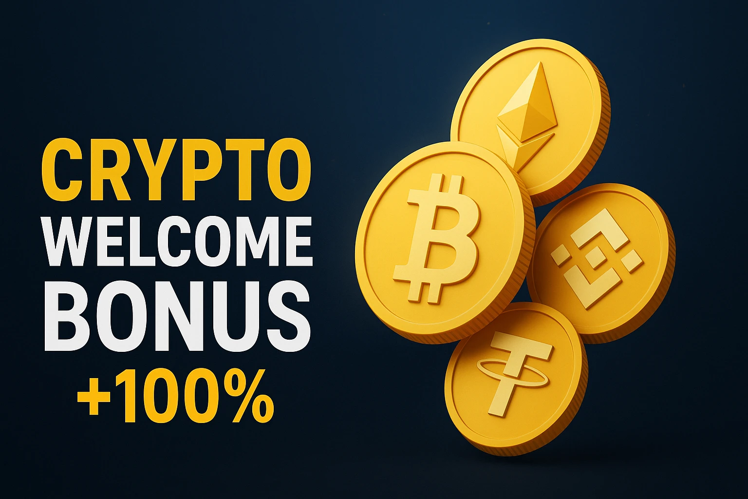 Welkomstbonus promotie met 100% tot 1 BTC aanbieding